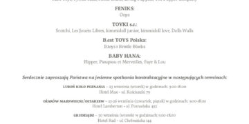 Kontraktacje firm MB Creations, Smartoys, Feniks, Toyki, B.est Toys i Baby Hana