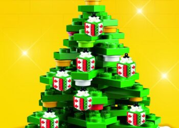 Wielka choinka z klocków Lego!