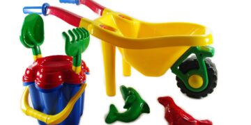 Taczka z kompletem „Kwiatek”, 6 elementów