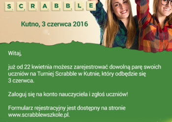 XIV Ogólnopolskie Mistrzostwa Szkół w Scrabble®. Zarejestruj się już teraz!